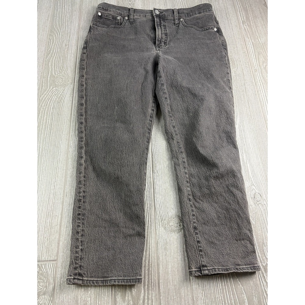 Madewell Vintage Jeans Womens 30P Black High Rise Cropped Denim Inseam 24